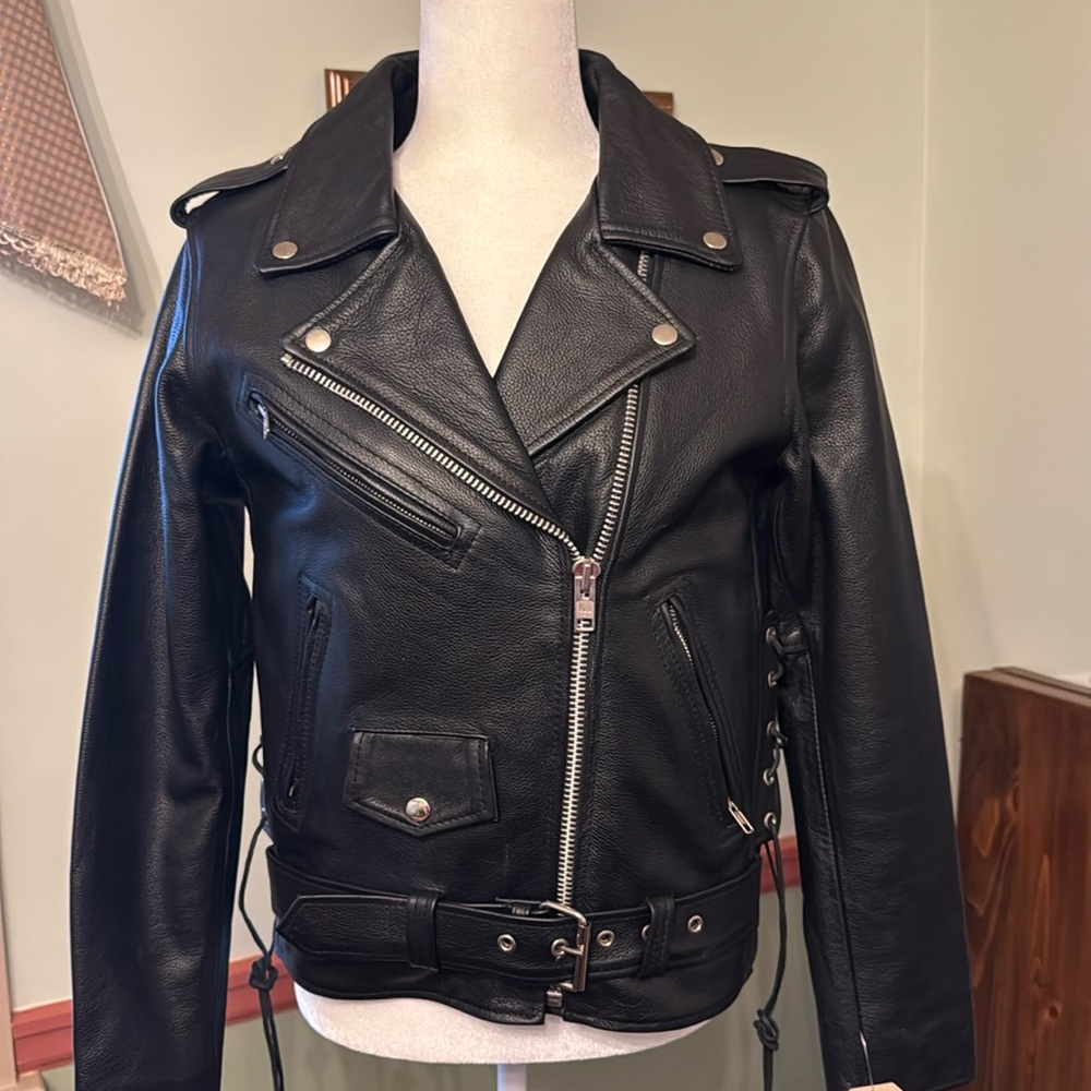 MILWAUKEE LEATHER WOMEN’S SIDE LACE LEATHER JACKET NWT